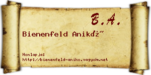 Bienenfeld Anikó névjegykártya